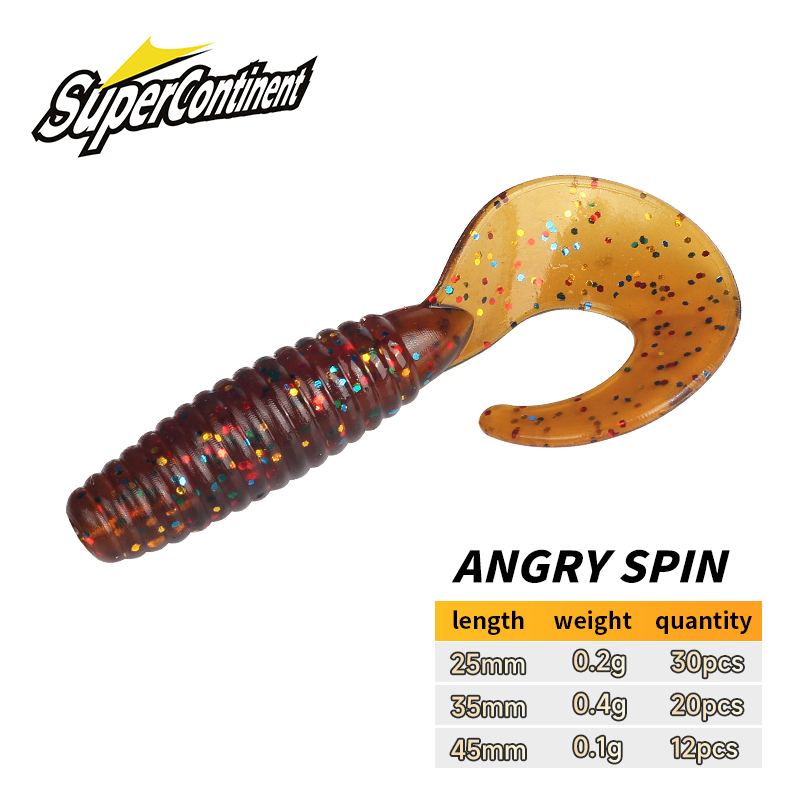 Supercontinent لينة الطعم غاضب - مراجعة Fishing Lure Soft Plastic وسعره