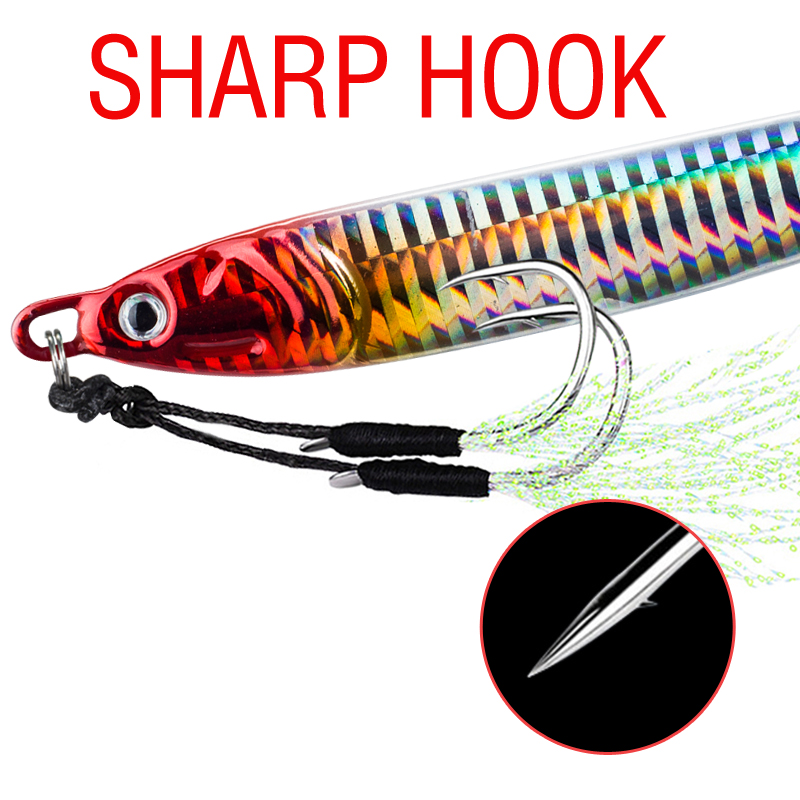 7 قطعة 40 جرام 60 جرام 80 جرام - مراجعة Fishing Lure Spoon وسعره