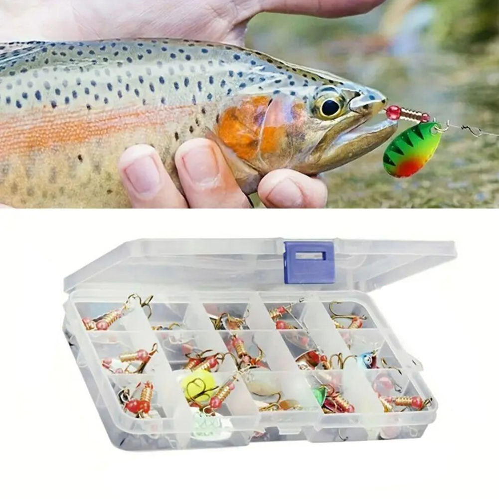 30 قطعة طُعم صيد معدني دوار عل - مراجعة Fishing Lure Crankbait وسعره