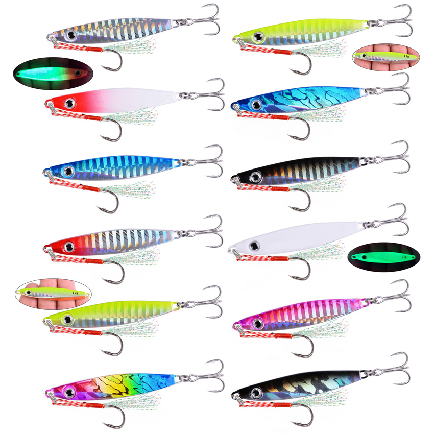 12 قطعة معدنية لصيد السمك تهزه - مراجعة Fishing Lure Blade Bait وسعره