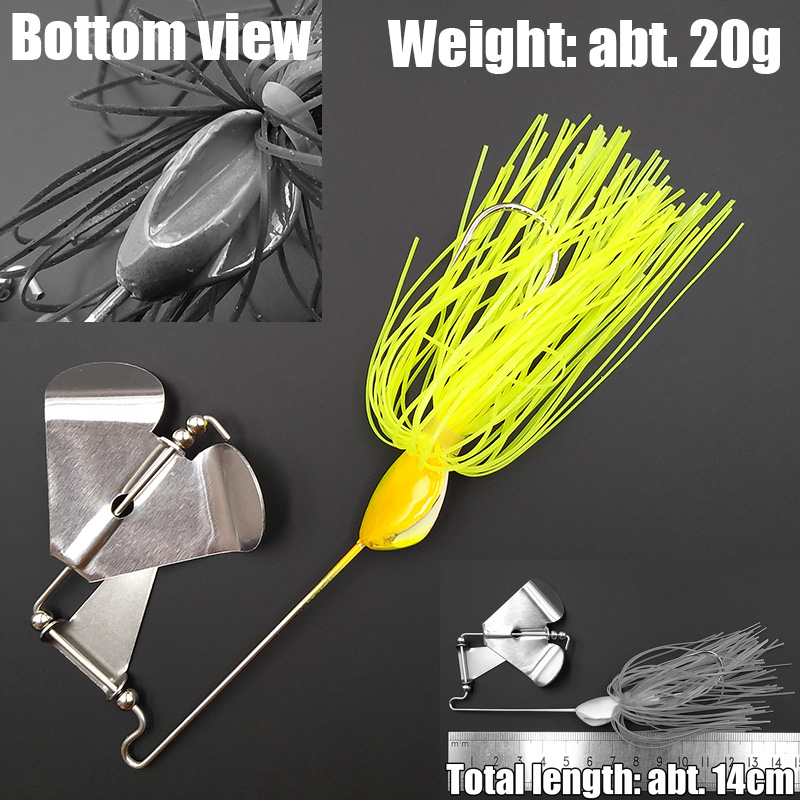Wusanban Lunker Spinner الطعوم - مراجعة Fishing Lure Blade Bait وسعره